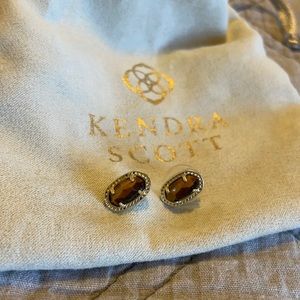 Kendra Scott Brown Pendant Earrings